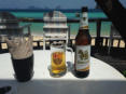 Singha øl i F.c. Barcelona glas.